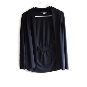Carol Rose women's open front black top small
